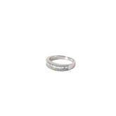 14k White Gold 1.00ct G SI1 Baguette and Round Total Diamond Weight Ring